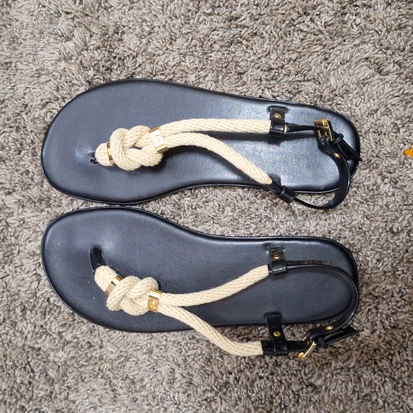 Michael Kors "Holly" jelly sandals - black/rope - 7 - Picture 6 of 10